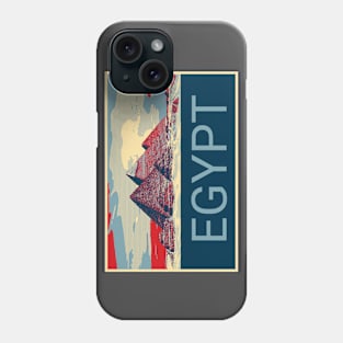 Pyramids in Egypt in Shepard Fairey style Phone Case