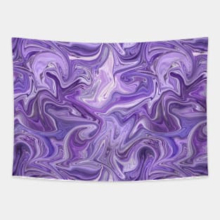 Purple Silk Marble - Digital Liquid Paint Tapestry