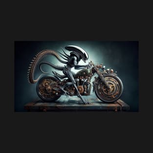 Steampunk Alien Biker T-Shirt