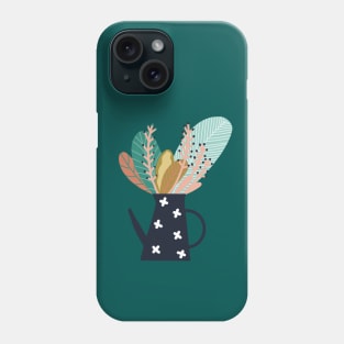 Botanical coffee pot number 5 Phone Case