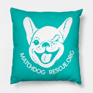 Matchdog Rescue logo teal Pillow