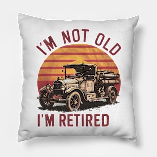 Vintage Wisdom on Wheels Pillow