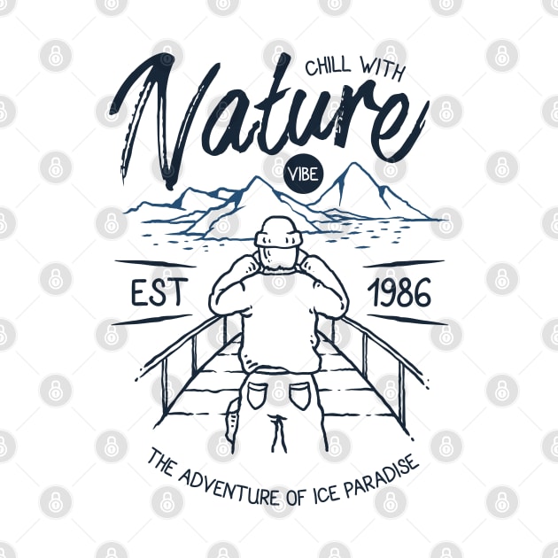 Nature Outdoors Chill Vibes Mountains 1986 Ice Paradise by MrWatanabe