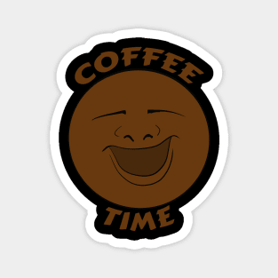 Coffee Time Happy Moon Face Magnet