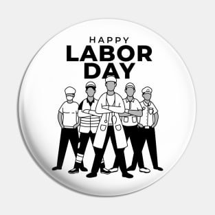 Happy Labor Day Illustration Pin