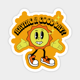 Vintage Mascot Sun | Having a Good Day? Design Magnet