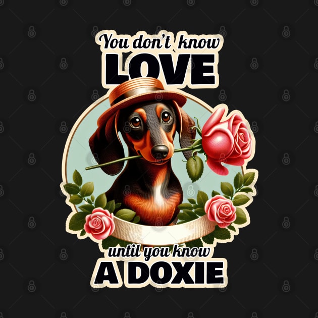 Dachshund Valentine's day by k9-tee