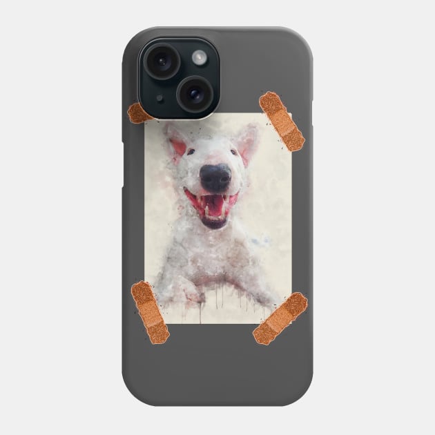 Bull Terrier Family photo Phone Case by FurryBallBunny