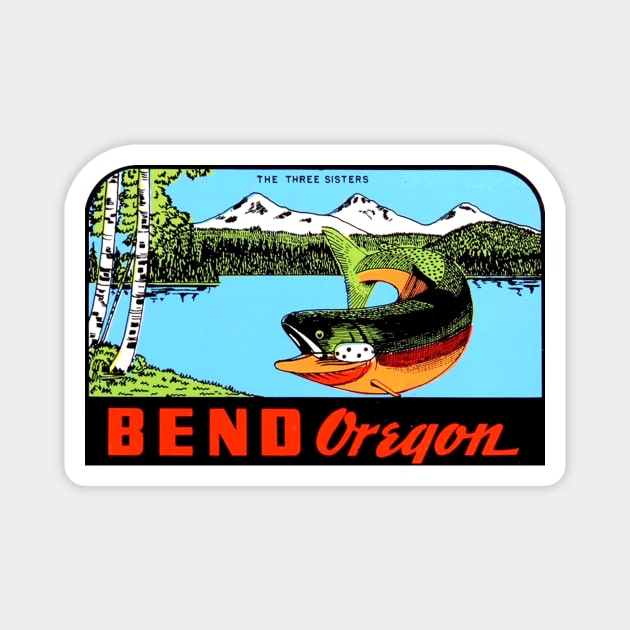 Bend Oregon Vintage Magnet by Hilda74