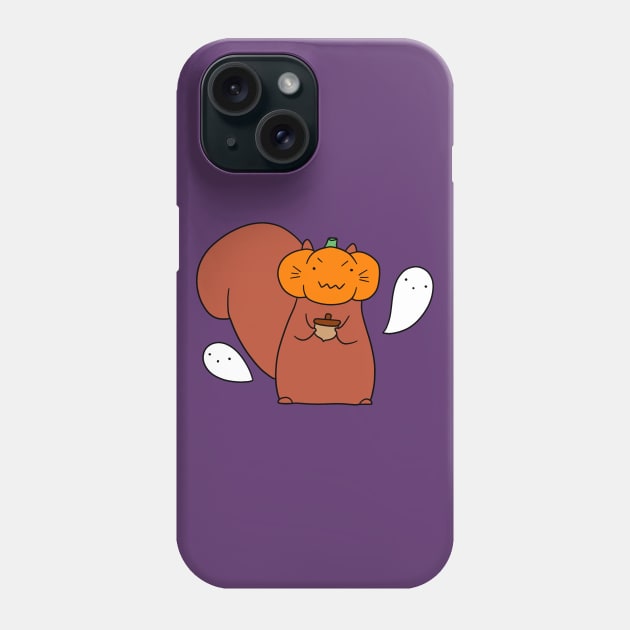 Ghost Pumpkin Squirrel Phone Case by saradaboru