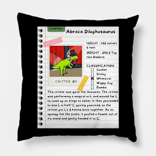 Abraca Dilophosaurus Logbook Pillow