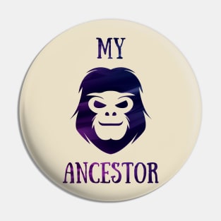 Great Looking My Ancestor Monkey Face Pin