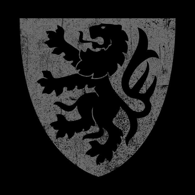 Scottish rampant lion in shield pride of Scotland heraldry by Keleonie