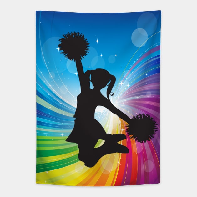 Cheer Rainbow Stars Tapestry by laurie3