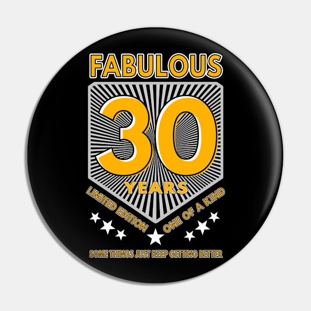 30 and fabulous birthday Pin by Moonsmile Products