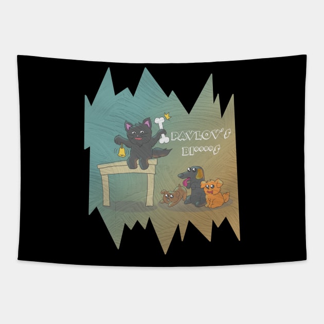 Funny Vintage Pavlov's Dogs Design Tapestry by Kidrock96