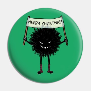 Goth Christmas Evil Character Pin