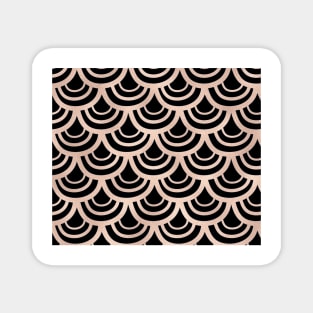 Rose gold onyx fish scales Magnet