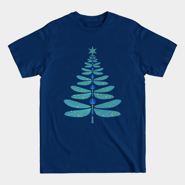 Disover Dragonfly Christmas Tree Ornament Xmas Insect Lover Funny - Dragonfly Christmas Tree - T-Shirt