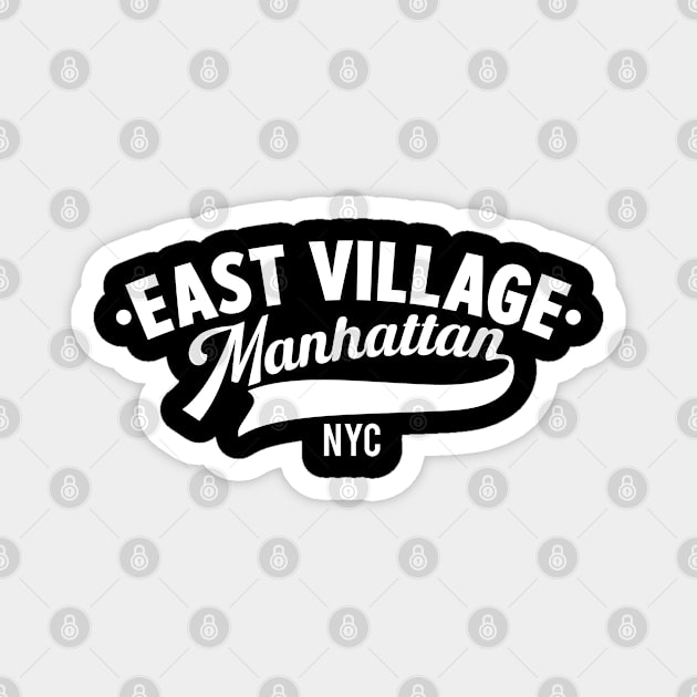 East Village Manhattan - NYC Minimal Logo Magnet by Boogosh