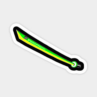 Katana with Blank Text, v. Code Lime Yellow Magnet