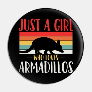 Armadillos Armadillo Lover Retro Pin