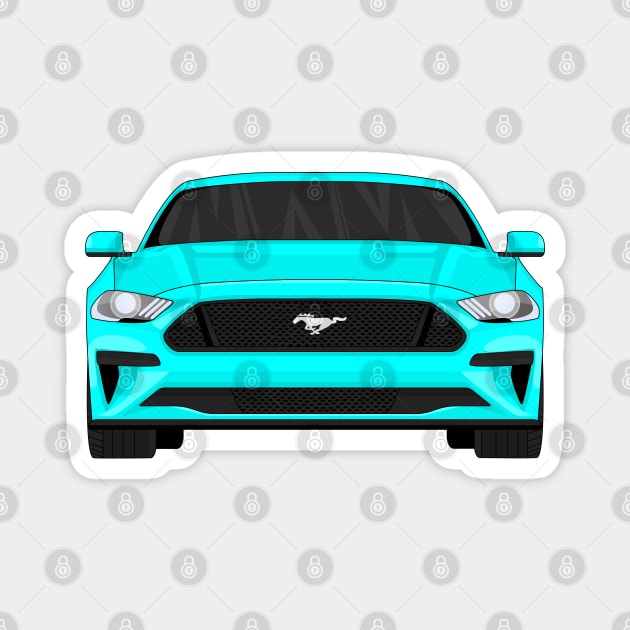 MUSTANG AQUA Magnet by VENZ0LIC