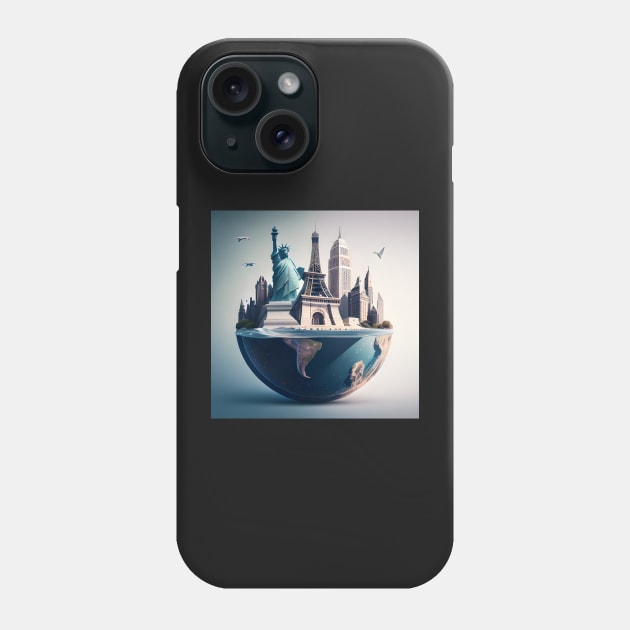 Famous Landmarks of the World Phone Case by Raja2021