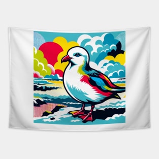 Polar Flight - Pop Art Snow Petrel Tapestry