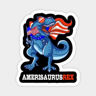 America USA 4th July T-Rex Gift Magnet