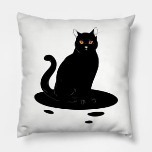 Black Cat Pillow