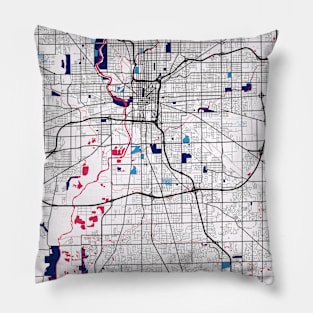 Indianapolis - Indiana MilkTea City Map Pillow