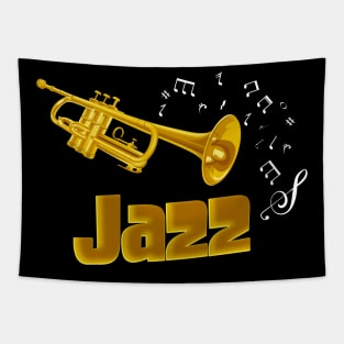 Jazz Trumpet Music Notes Musicians Tapestry