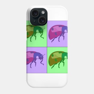 Ladybug Pop Art - Purple and Green Phone Case