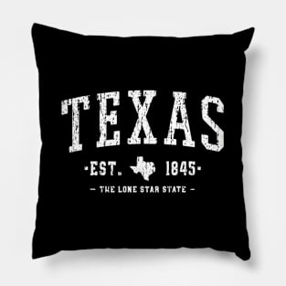 Texas Lone Star State - Texas Est 1845 Pillow