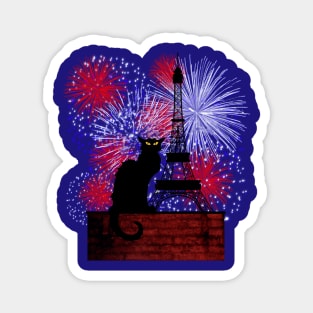 Chat Noir Bastille Day Magnet