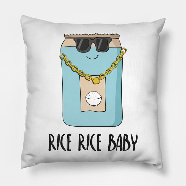 Rice Rice Baby Pillow by Dreamy Panda Designs