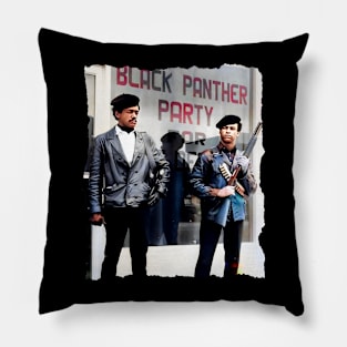 Bobby Seale and Huey Newton - Oakland California 1966 Black Panther Party Pillow