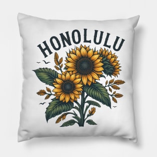 Honolulu Sunflower Pillow