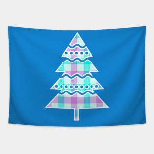 Light Tartan Yule Christmas Tree Tapestry