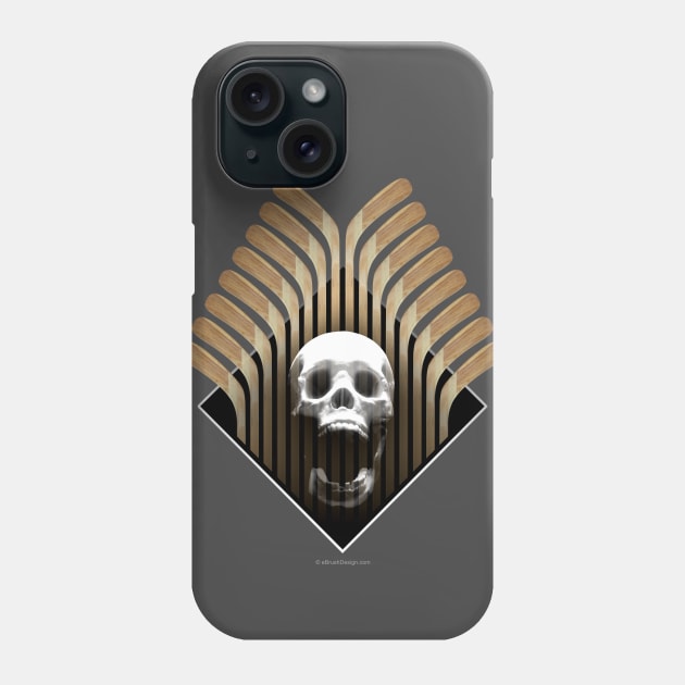 Hockey Skull & Sticks Phone Case by eBrushDesign