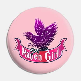 Raven Girl Pin