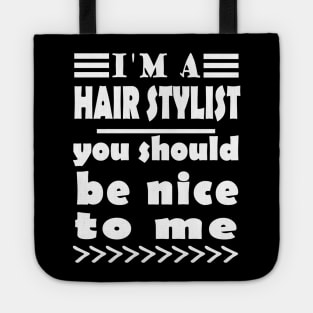 Hair barber barber beard care style saying Tote