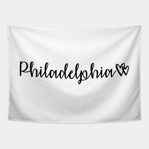 philadelphia heart Tapestry by cartershart