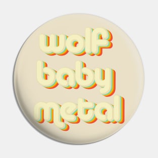 vintage color wolf baby Pin