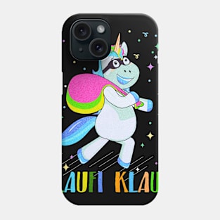 Gangster Einhorn Klaufi Klaufi  Witziger Dieb Räuber Phone Case