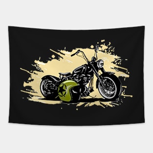 Chopper and Helmet Tapestry