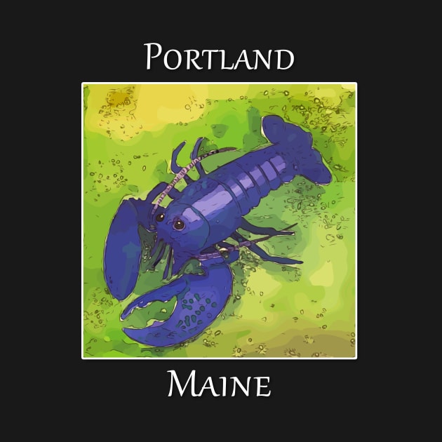 Rare purple lobster as you might find in a city like Portlan Maine by WelshDesigns