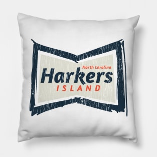 Harkers Island, NC Summertime Vacationing Bowtie Sign Pillow