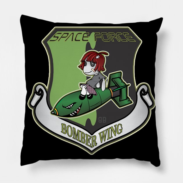 Space Force Bomber Wing Pillow by Renegade Rags